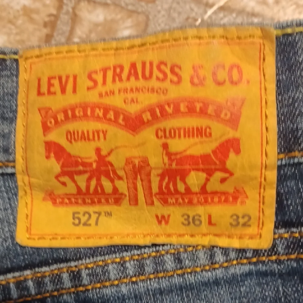 Levi's Men's Dark Blue Straight Jeans 527 Levi's 36x32